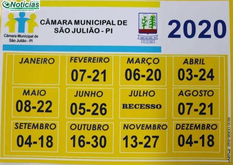 Calendário das Sessões